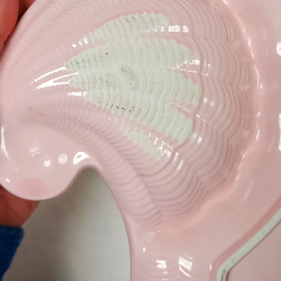 Vintage 1983 Shafford Original pink shell-shaped serving dish Made in Japan - Picture 7 of 8